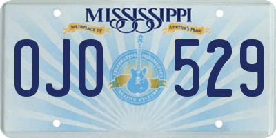 MS license plate OJO529