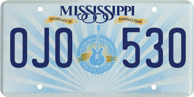 MS license plate OJO530