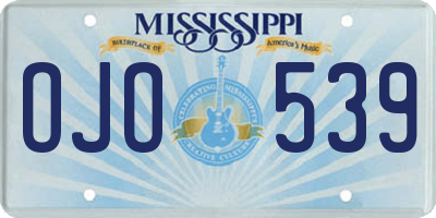 MS license plate OJO539
