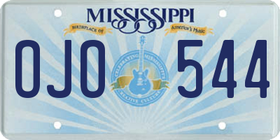 MS license plate OJO544