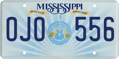 MS license plate OJO556