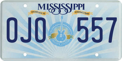 MS license plate OJO557