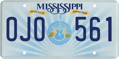 MS license plate OJO561