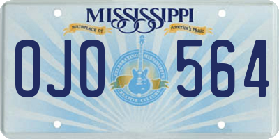 MS license plate OJO564