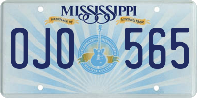 MS license plate OJO565
