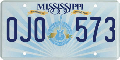 MS license plate OJO573