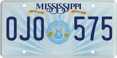 MS license plate OJO575