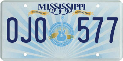 MS license plate OJO577