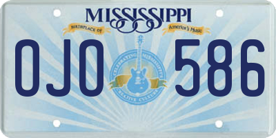 MS license plate OJO586