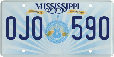 MS license plate OJO590