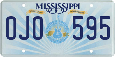 MS license plate OJO595