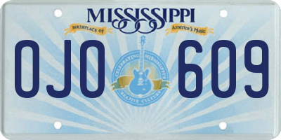 MS license plate OJO609