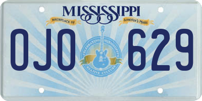 MS license plate OJO629