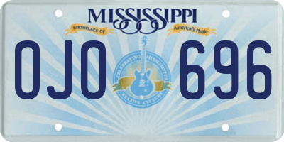 MS license plate OJO696