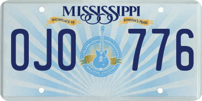 MS license plate OJO776