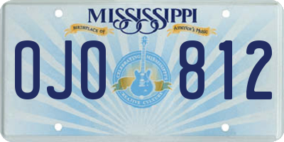 MS license plate OJO812