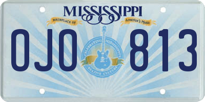 MS license plate OJO813