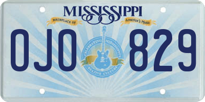MS license plate OJO829