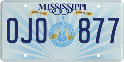 MS license plate OJO877