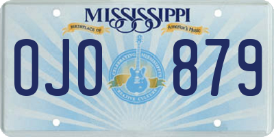 MS license plate OJO879