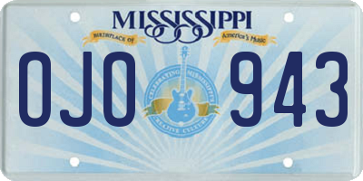 MS license plate OJO943