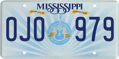 MS license plate OJO979