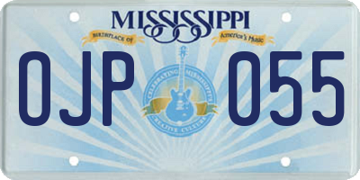 MS license plate OJP055