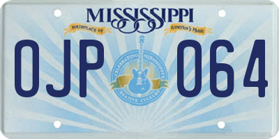 MS license plate OJP064