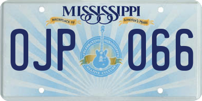 MS license plate OJP066