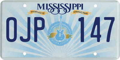 MS license plate OJP147