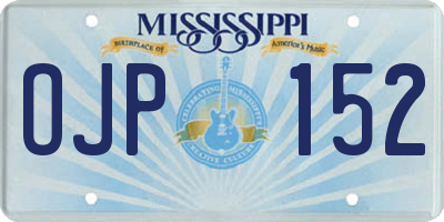 MS license plate OJP152
