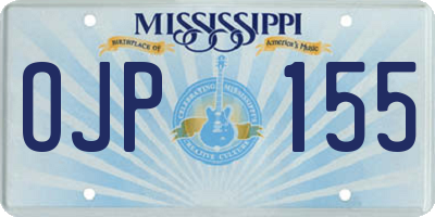 MS license plate OJP155
