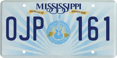 MS license plate OJP161