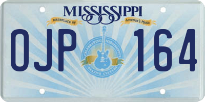 MS license plate OJP164