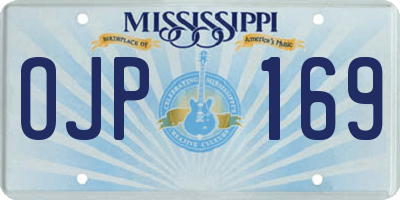 MS license plate OJP169