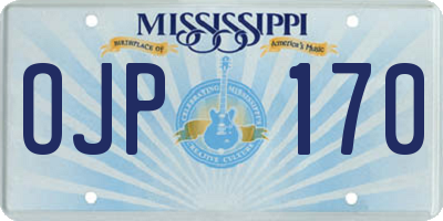 MS license plate OJP170