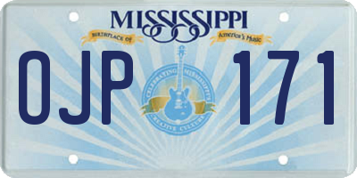 MS license plate OJP171