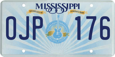 MS license plate OJP176