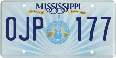 MS license plate OJP177