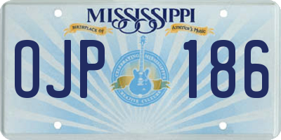 MS license plate OJP186