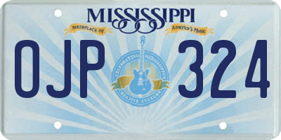 MS license plate OJP324