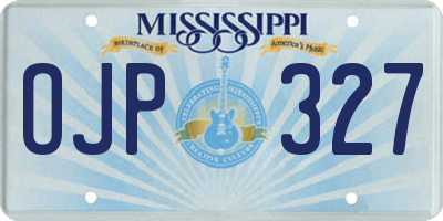 MS license plate OJP327