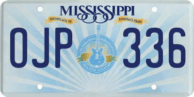 MS license plate OJP336