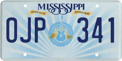 MS license plate OJP341