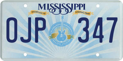MS license plate OJP347