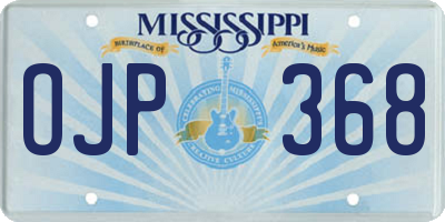 MS license plate OJP368