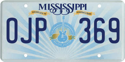 MS license plate OJP369