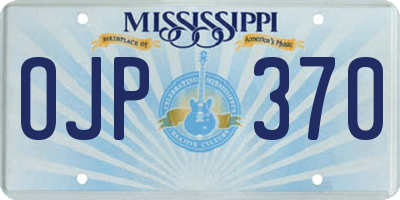 MS license plate OJP370