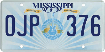 MS license plate OJP376