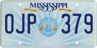 MS license plate OJP379